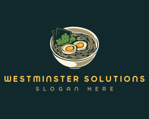 Egg Ramen Noodle logo design