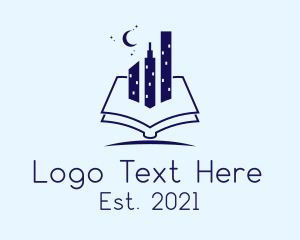 Academe - City Library Book logo design