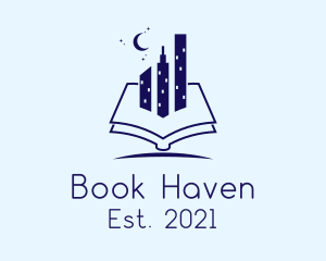 Library - City Library Book logo design