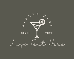 Shot Glass - Cocktail Wine Bar logo design