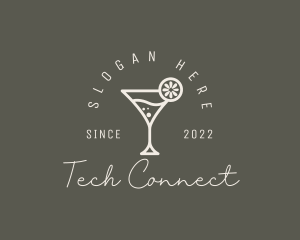Shot Glass - Cocktail Wine Bar logo design