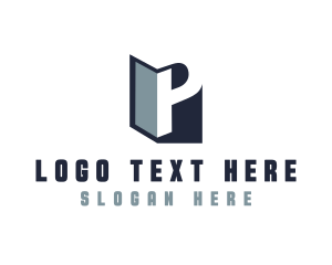 3d - 3D Construction Letter P logo design
