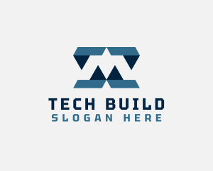 Infrastructure - Geometric Infrastructure Construction logo design