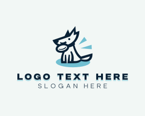 Dog Grooming - Canine Dog Frisbee logo design