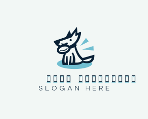Canine Dog Frisbee Logo