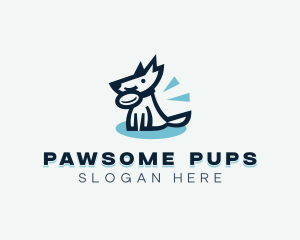 Canine Dog Frisbee logo design