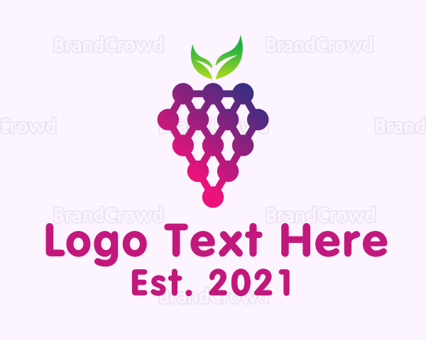 Grape Fruit Produce Logo