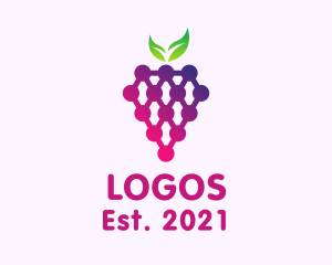 Durian - Grape Fruit Produce logo design