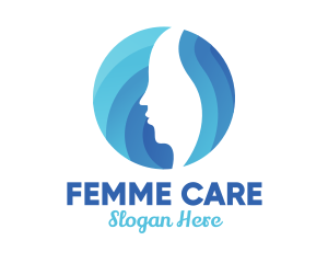 Gynecology - Blue Skin & Hair Spa logo design