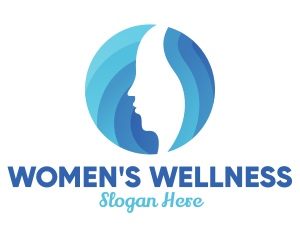 Gynecologist - Blue Skin & Hair Spa logo design
