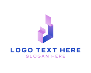 Web Developer - Geometric Tech Startup logo design