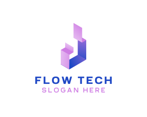 Geometric Tech Startup logo design