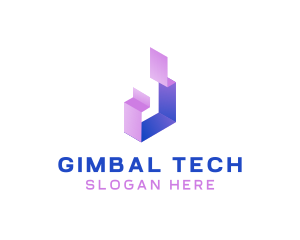 Geometric Tech Startup logo design