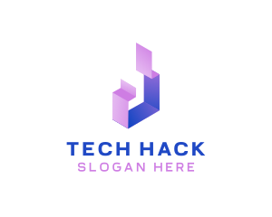 Geometric Tech Startup logo design