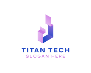 Geometric Tech Startup logo design