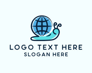 Atlas - Snail Globe Shell logo design