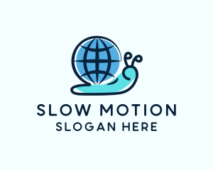 Snail Globe Shell logo design