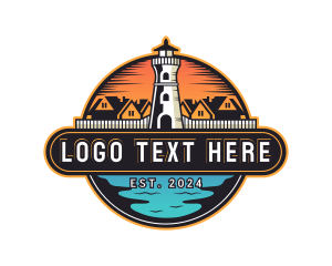 Seashore - Lighthouse Coast Beacon logo design