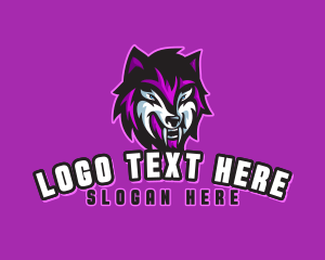 Purple Wolf Beast Gaming Logo