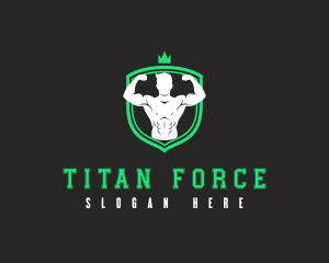 Heavyweight - Fitness Masculine Man logo design