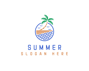 Beach Summer Resort logo design