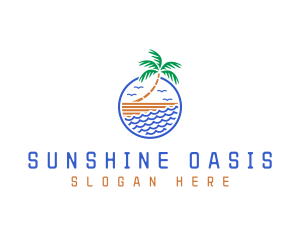 Beach Summer Resort logo design