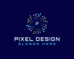 Digital Pixel Circuit logo design