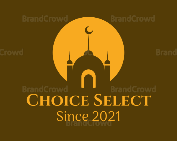 Minimalist Mosque Silhouette Logo