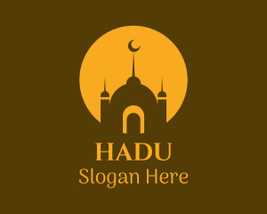 Minimalist Mosque Silhouette Logo