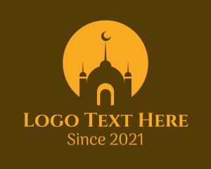 Temple - Minimalist Mosque Silhouette logo design