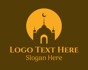 Minimalist Mosque Silhouette Logo