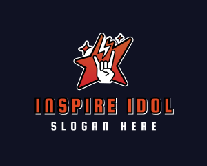 Idol - Rock Band Lightning logo design