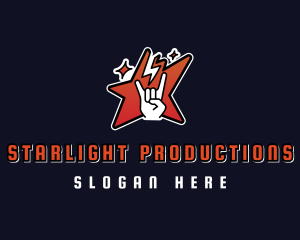 Showbiz - Rock Band Lightning logo design