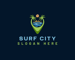 Island Beach Vacation logo design