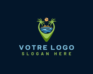 Surf - Island Beach Vacation logo design