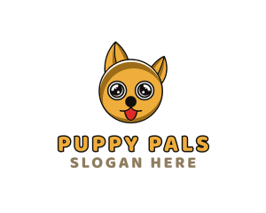 Cute Playful Puppy logo design