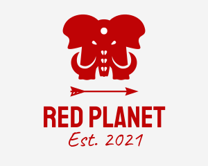 Red Elephant Arrow  logo design