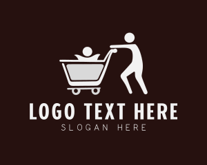 Supermarket - Shopping Cart Family Supermarket logo design
