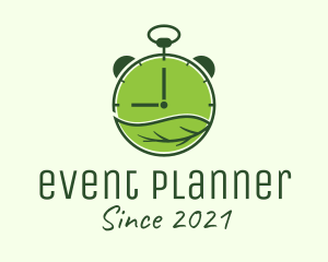 Eco Friendly - Alarm Clock Environmental logo design