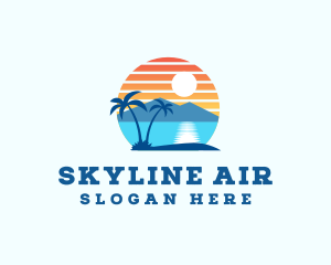 Summer Sunset Vacation Logo