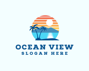 Summer Sunset Vacation logo design