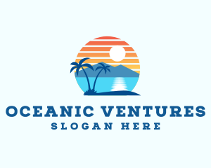 Summer Sunset Vacation logo design