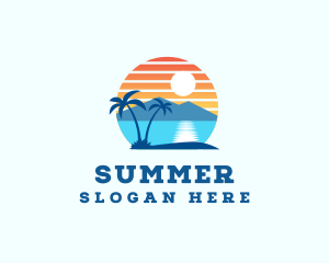 Summer Sunset Vacation logo design