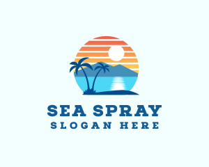 Summer Sunset Vacation logo design