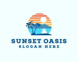 Summer Sunset Vacation logo design