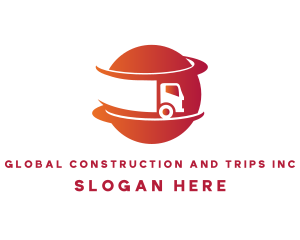 Trailer - Planet Trucking Transport logo design