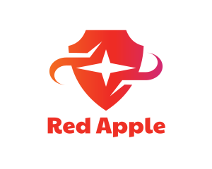 Red - Red Star Shield logo design