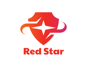 Red Star Shield logo design