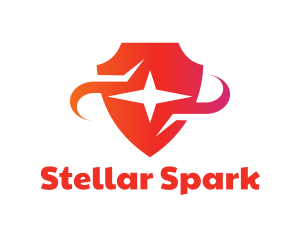 Red Star Shield logo design