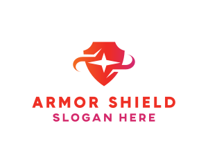 Red Star Shield logo design